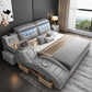 Cute Queen Size Double Bed Aesthetic Unique Nordic Multifunctional Leather Double Bed King Modern Cama Box Casal Furniture