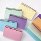 50 Sheets/book Colorful Tearable Spiral Notebook Horizontal Line Minimalist Transparent Cover Memo Pad School Office Writing Pad