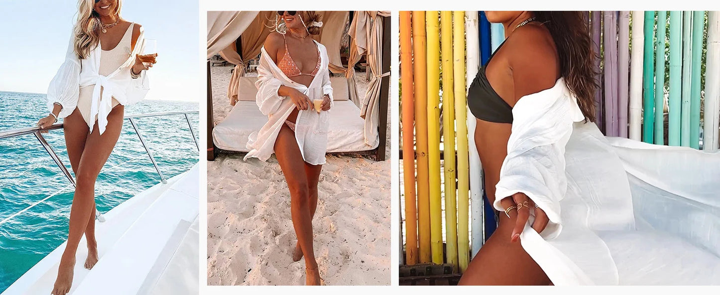 Women'S Summer Beach Kimono Cardigan Floral Print Chiffon Loose Top Bikini Cover Up Sexy Transparent Shawl Oversize Cardigan