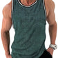 Men's Retro Ethnic Print Crew Neck Tank Top Texture Plaid Stripe 3d Vest Fashion Street Sleeveless Breathable Casual Sport Tops