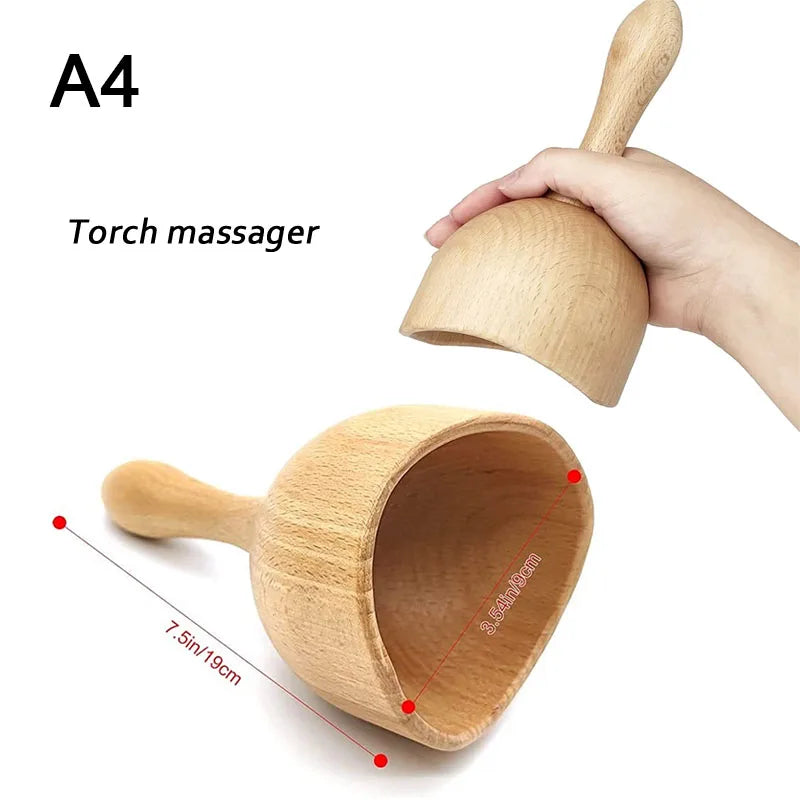 Wood Therapy Massage Tools for Body Shaping,Anti Cellulite Lymphatic Drainage,Professional Wooden Massage for Waist Sculpting