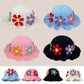 Cute Colorful Knit Hat Hollowed Out Knitted Sunshade Hat Flower Revealing Face Small Basin Hat Outdoor