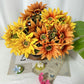 Artificial Flowers Sunflower For Wedding House Garden Decorative Fake Flower Home Desk Mariage Decoration Accessoires Fleurs