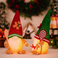 Haobei hot sale Christmas decoration gingerbread man ornament luminous biscuit man red and green pointed hat with light doll