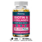 Collagen Biotin Capsules for Extra Strength Boost Hair, Skin and Nails Improve Skin Texture Hair Growth Follicle Repair