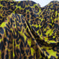 Fashion Milk Silk Cotton/Spandex knit Fabric Yellow/Brown Leopard Pattern Printed 4 Way Stretch  Cloth DIY Sewing Dress/Clothing