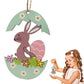 Wooden Easter Bunny Pendant Easter Egg Bunny Hanging Ornaments Lovely Rabbit Flat Hanger Colorful Easter Wall Art For Front