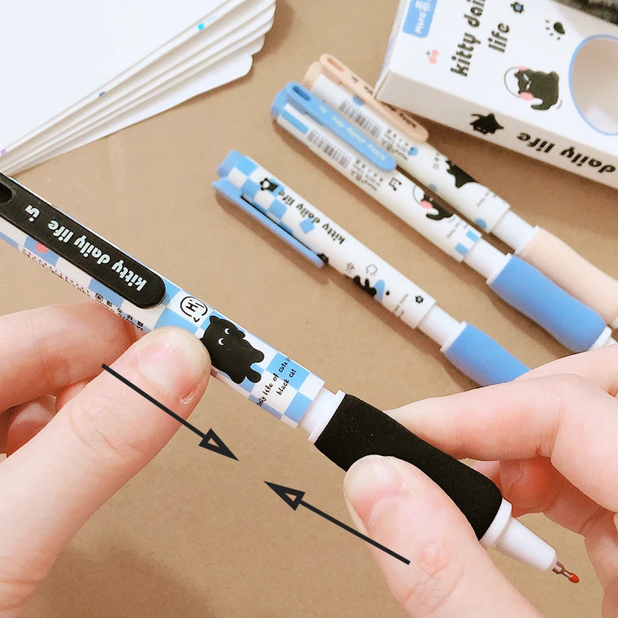 Aesthetic stationery items back to school cute cat Ballpoint pen gel pens Elegant pens Kawaii Stationery supplies cute pens