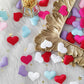 100Pcs Mini Romantic Sponge Satin Fabric Heart Petals Wedding Confetti Table Bed Heart Petals Wedding Valentine Decoration