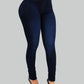 Woman's pure color jeans denim high waist jeans street play cultivate one's morality pants shaping figure with high waist jeans