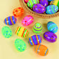 12Pcs Colorful Print Fillable Plastic Easter Eggs DIY Candy Gift Boxes Children's Toys Baby Shower Kids Favors Easter Empty Eggs