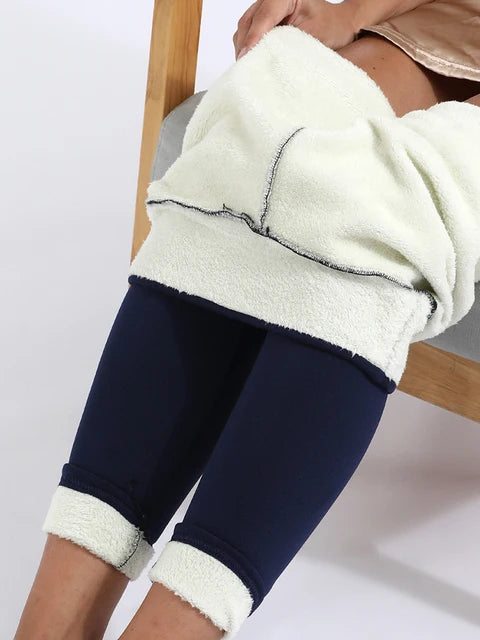 CHRLEISURE Women Winter Thicken Leggings Warm Fleece Pants Female Thermal Leggins