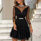 Yissang Solid Luxury Diamond Bodycon Dress Sexy Mini Sparkling Summer Dress Mesh Party Princess Dress 2023