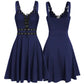 Women Plus Size Cool Solid Bandage Irregular Hem Sleeveless Camisole Mini Dress Elegant Women'S Dresses For Party Vestidos Femin
