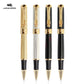 JINHAO Luxury Dragon Bright Gold squares Line Barrel Rollerball Pens Medium Nib New