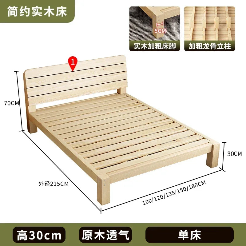 Double Space Saving Bed Living Room Loft Wood Modern Children Bed Frame Luxury King Size Camas Dormitorio Furnitures For Bedroom