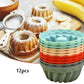 12PCS Silicone Mafen Cup Cake Mold Making Cake Pudding Jelly Mold DIY Baking Tool