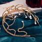 YouLaPan HP467-G Golden Woman Head Hoop Bridal Hair Ornaments Rhinestone Headband for Bride Banquet Party Headdress Ladies Crown