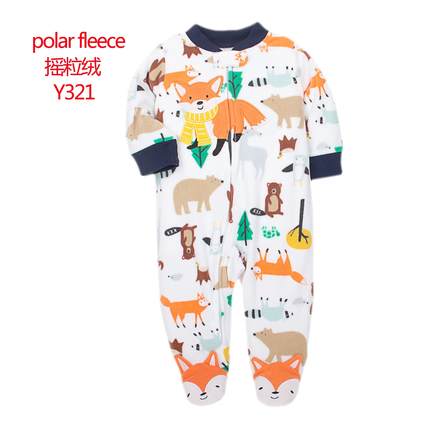 Baby Pajamas Zipper Fleece Newborn Girls Romper Warm Winter Underwear One Piece Overalls Boys Outfits Truck Infants Clothes