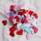 100Pcs Mini Romantic Sponge Satin Fabric Heart Petals Wedding Confetti Table Bed Heart Petals Wedding Valentine Decoration