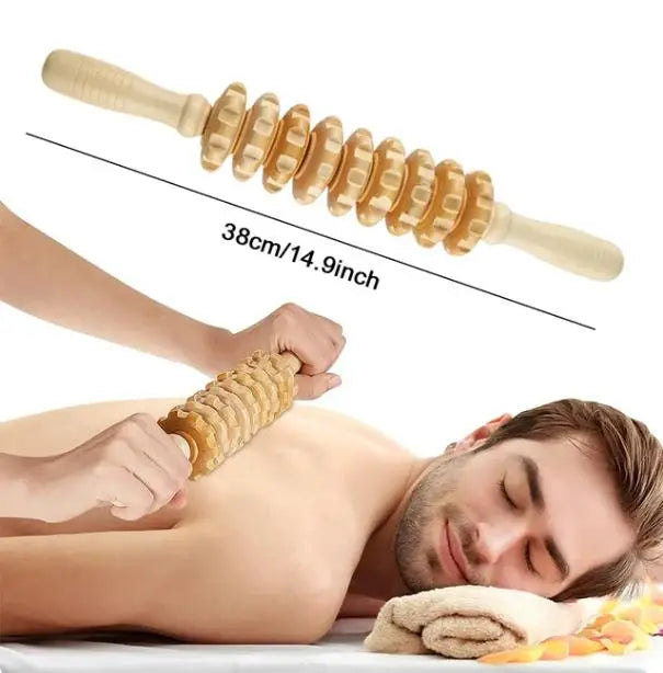 3 In 1 Professional Wooden Cup Anti Cellulite Massager Therapy Roller Rod Body Shape Health Care Relieve Pain Protable