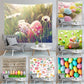 Happy Easter Egg Tapestries Aesthetic Dormitory Wall Hanging Cloth Home Decoration House Bedroom Living Room Background Cloth