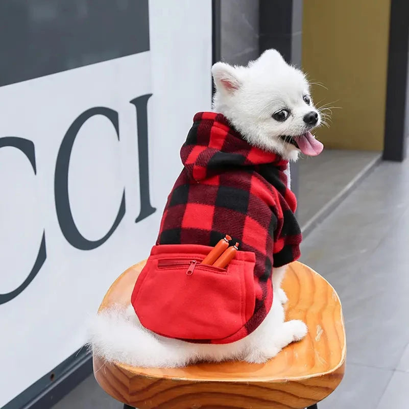 Winter Warm Pet Dog Clothes Coat with Pocket Big Doggy Hoodie for Small Medium Dogs Large Chihuahua Pomeranian Jackets Costume