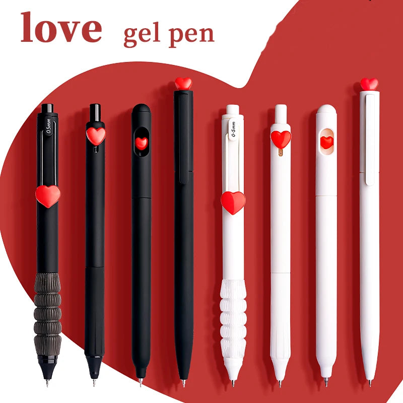 Kawaii Stationery Aesthetic stationery supplies school items love heart gel pens cute Funny pens Ballpoint pen Elegant pens