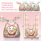 50pcs Cute Rabbit Ear Candy Bags Easter Party Gift Cookie Chocolate Packaging Bag 2025 Happy Easter Party Decoration Supplies