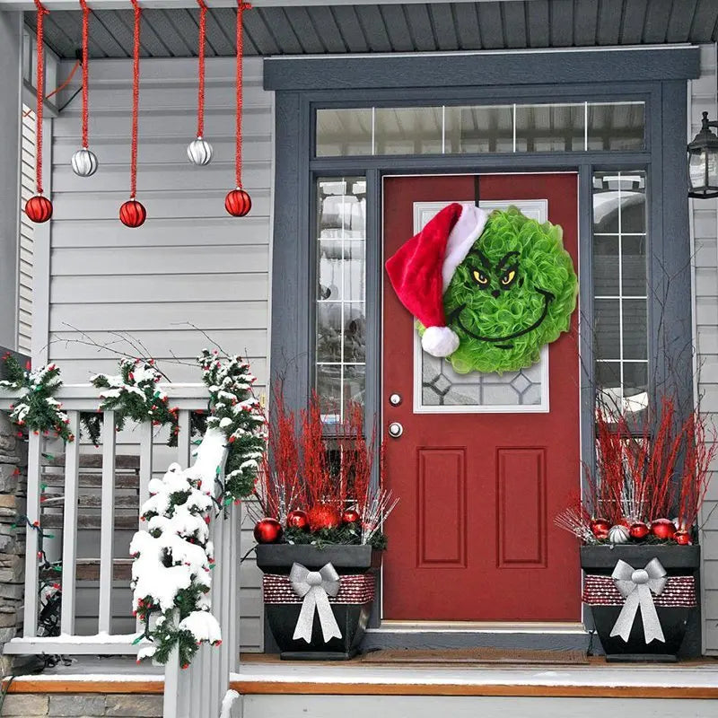 Christmas Decorations Christmas Wreath Front Door Wreath Outdoor Wreath Garden Garland Hanging Ornaments Home Decor