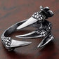 1pcs Titanium Steel Eagle Dragon Claw Halloween Skull Ring Hot Selling Men's Domineering Opening Rock Animal Jewelry