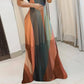 2022 new V-neck striped color matching thin shoulder strap long dress summer dress elegant dress women