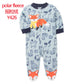 Baby Pajamas Zipper Fleece Newborn Girls Romper Warm Winter Underwear One Piece Overalls Boys Outfits Truck Infants Clothes