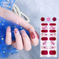 16 Strips Semi-cured Gel Nail Art Stickers 3D Hot Stamping Phototherapy Long Lasting Manicure Stickers Full Cover Nail Charms