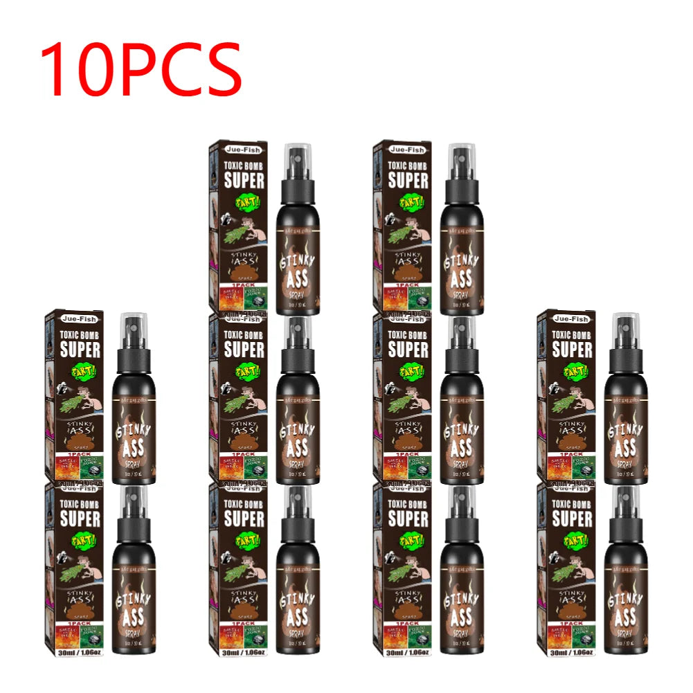 1-10pcs 30ML Liquid Fart Spray Can Stink Bomb Ass-Smelly Stinky Gas Crap Gag Prank Novelties Toy Joke Party Supplies