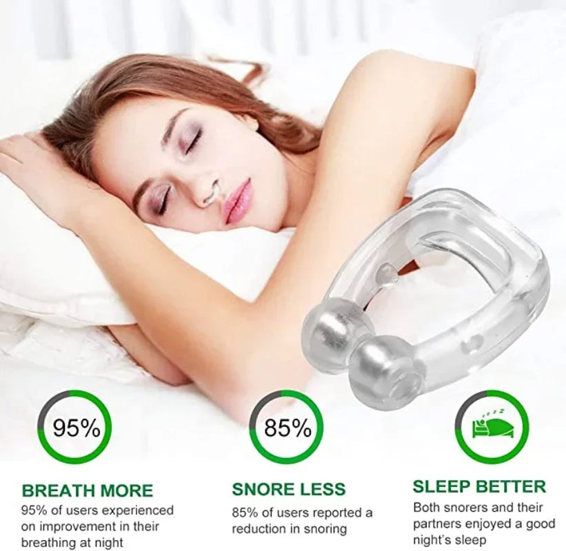 Anti Snoring Device Silicone Nose Clips Magnetic Sleep Tray Sleeping Aid Improve Sleeping Easy Breathe Apnea Guard Night Devices