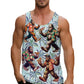 Funny Cat Pizza Graphic Tank Tops Men Women 2025 Sleeveless Tees Y2k Shirt Hawaii Beach Vest Top Unisex Cartoon Undershirt