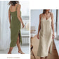 100% Cotton Woman's Dresses Sexy Spaghetti Strap Sleeveless Open Side Sundress Summer Long Maxi Female Dress vestidos para mujer
