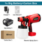 1000ML Cordless Electric Spray Gun HVLP Home Portable Paint Sprayer Auto Furniture Steel Coating Airbrush For Makita 18V Battery
