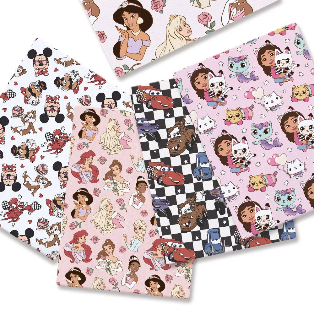 Disney Cartoon Hot DIY handmade sewing patchwork quilting baby dress home sheet140cm printed fabric sewing kids fabric