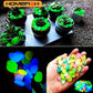 100pcs Glow In The Dark Pebbles Resin Luminous Stones For Landscape Garden Paths Potted Plants Parks Aquarium Decor