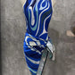 Women Swimsuit Split Swimsuit Bikini Striped Geometry Pattern One-Piece Swimsuit