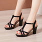 32 35 36 37 43 Woman Sexy High Heels Ladies Summer Dress Shoes For Women 2022 Female Leather Platform Wedge Heel Elegant Sandal