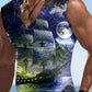 Sailor Suit 3D Ship Print T Shirt Men's Quick Dry Sleeveless Tank Top Oversized Fitness Sports Shirt Men's Design Clothing
