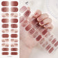 14pc Transparent Semi Cured Gel Nail Strips Nail Strengthening Gel Slider Long-Lasting Clear Crystal Gel Waterproof UV Stickers
