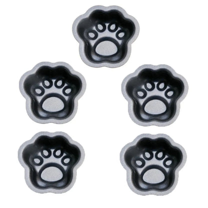５pcs Baking Tools Non-Stick Cat Claw Cupcake Mold Easy Demoulding Mini Cake Pan Aluminum Pastry Molds Bakery