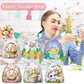 50pcs Cute Rabbit Ear Candy Bags Easter Party Gift Cookie Chocolate Packaging Bag 2025 Happy Easter Party Decoration Supplies