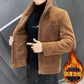 2024 New Hot Selling Autumn/winter Fashion Men's Imitation Lamb Wool Jacket With Collar Thick Wool Jacket Men's Top Coat