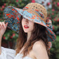 2023 NEW Women's Summer Bucket Folding Fashion Straw Hat Panamas UV Protection Sun Visor Seaside Beach Hat Tide Summer Hats