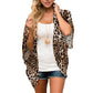 Women'S Summer Beach Kimono Cardigan Floral Print Chiffon Loose Top Bikini Cover Up Sexy Transparent Shawl Oversize Cardigan